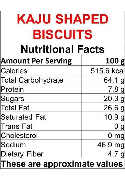Favoureato Kaju Shaped Biscuits (Kaju / Cashew Nut Biscuits) Bakery Biscuit (500 G)