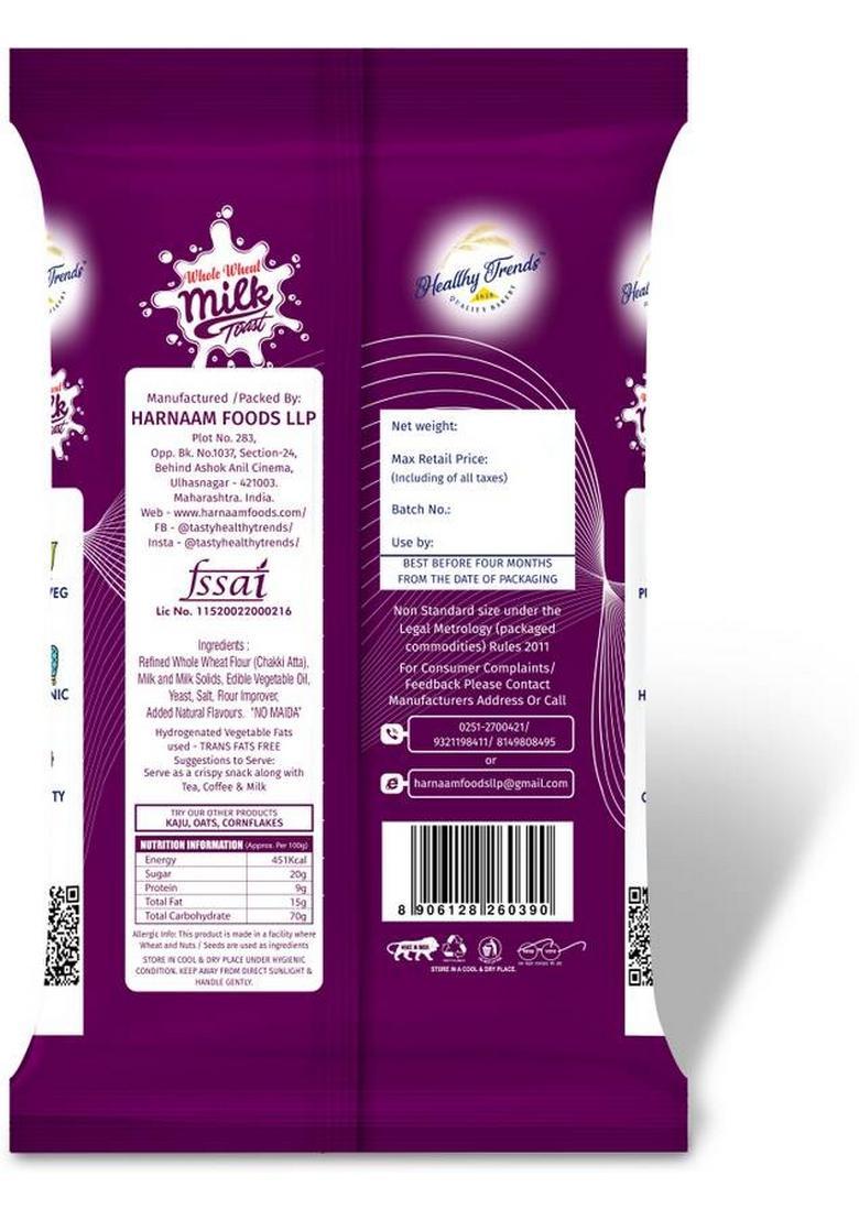 Healthy Trends Wholewheat Milk Toast