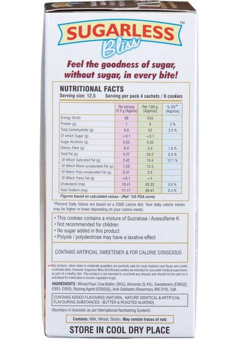 Sugarless Bliss Sugar Free Shortbread Roasted Almonds