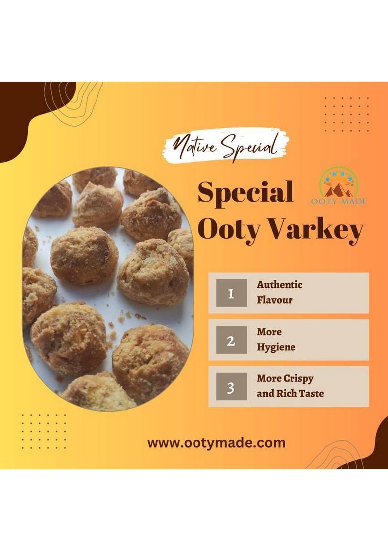 Ooty Made.Com Special Varkey Small 1 Kg Homemade Cookies- Best Tea Time Snack Bakery Biscuit (2 X 500 G)