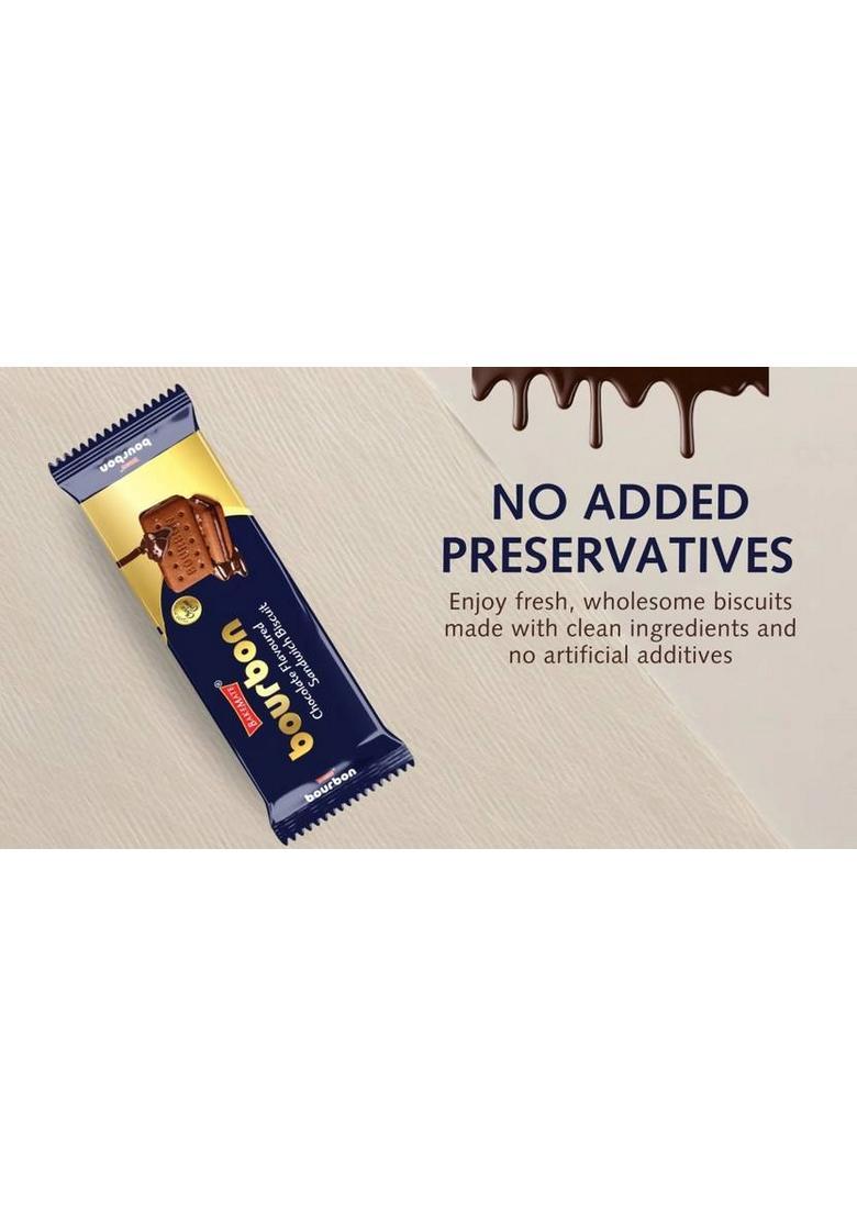 Bakemate Bourbon Chocolate Flavored Cream Filled Biscuits (135G X 7 Pc) Sandwich Biscuit (7 135 G)