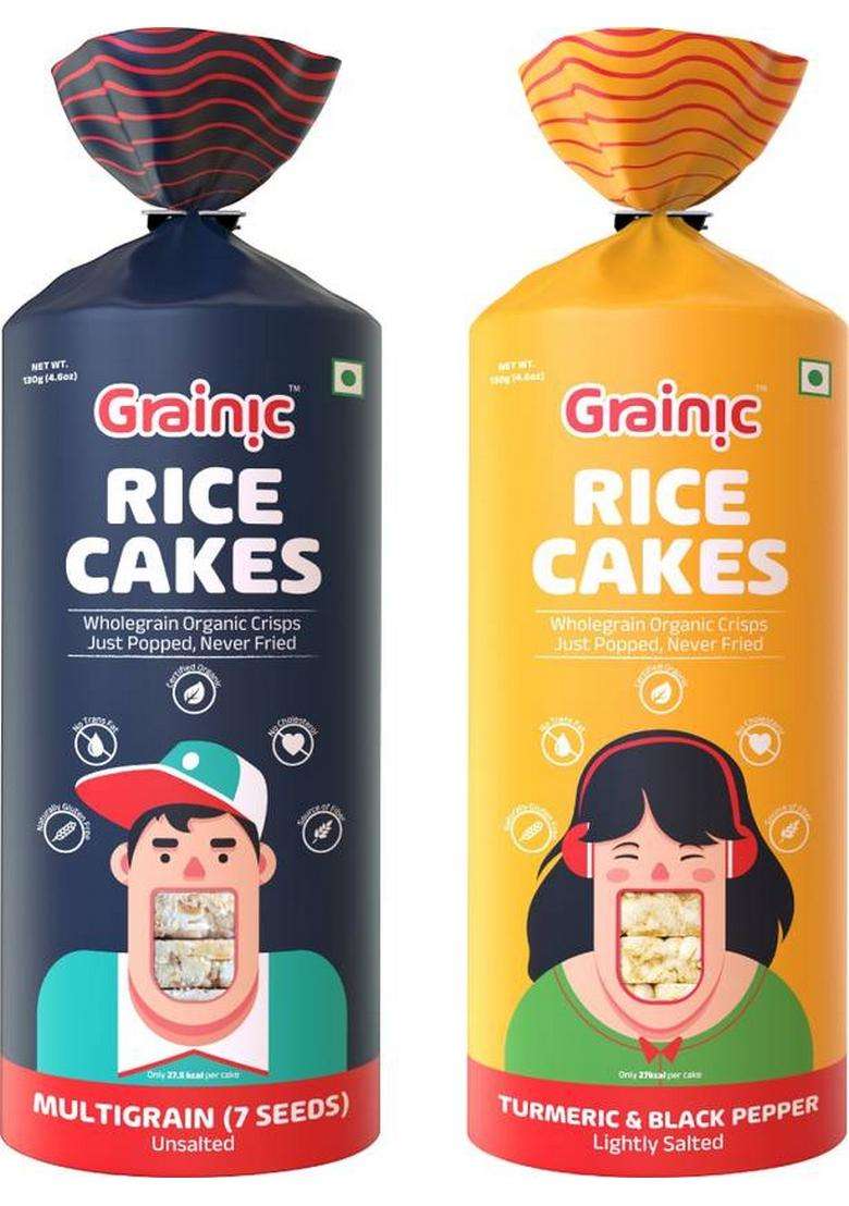 Grainic Organic Wholegrain Brown Rice Cakes (