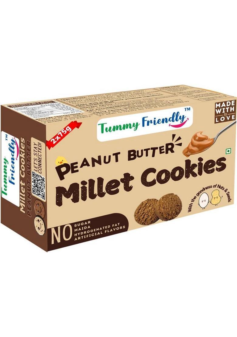 Tummyfriendly Foods Ragi Millet Cookies- Peanut Butter . Healthy Biscuits For Kids, Babies & Adults Cookies Biscuit (2 X 75 G)