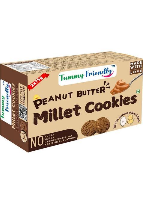 Tummyfriendly Foods Ragi Millet Cookies- Peanut Butter . Healthy Biscuits For Kids, Babies & Adults Cookies Biscuit (2 X 75 G)