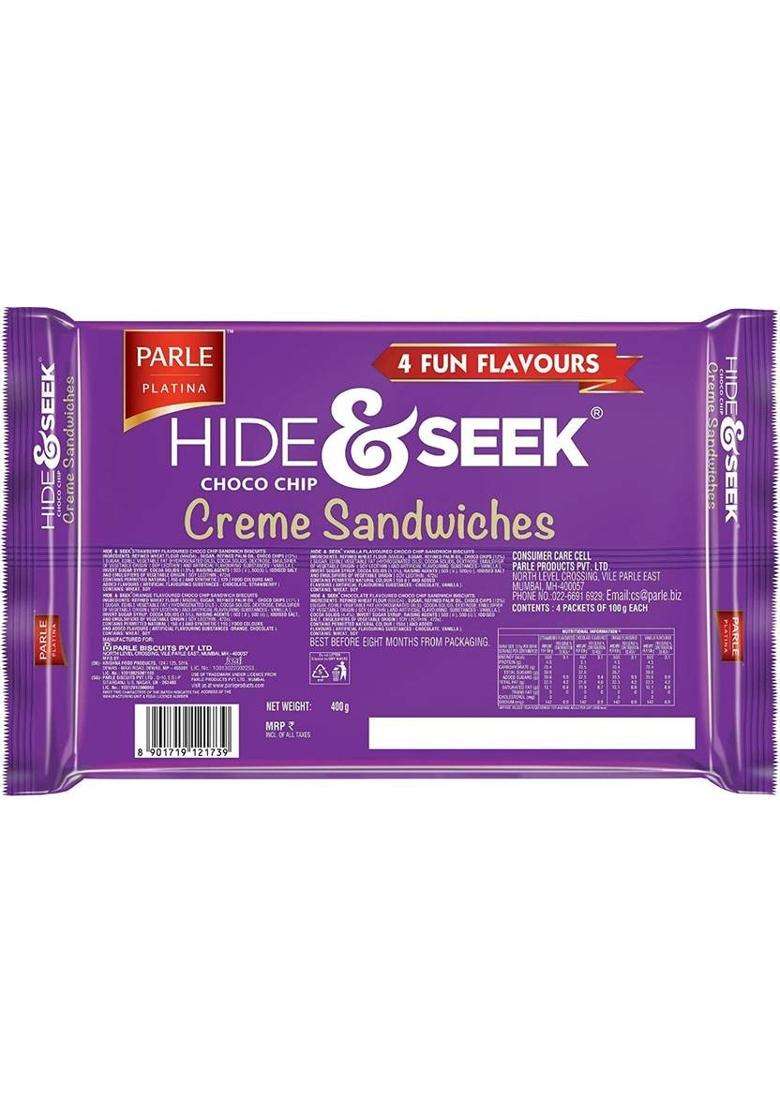 Parle Hide And Seek Sandwich Cream Cracker Biscuit (399.99 G) - Indya