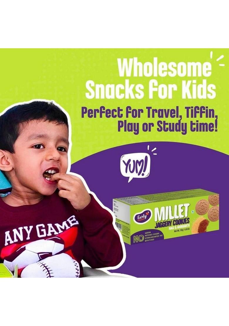 Early Foods Ragi & Amaranth Jaggery Cookies 150G (150 G) Biscuit