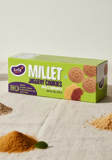 Early Foods Ragi & Amaranth Jaggery Cookies 150G (150 G) Biscuit