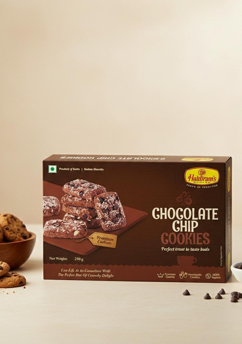 Haldiram'S Nagpur Chocolate Chip Cookies (Pack Of 2) (250G*2) Biscuit (2 X 125 G)