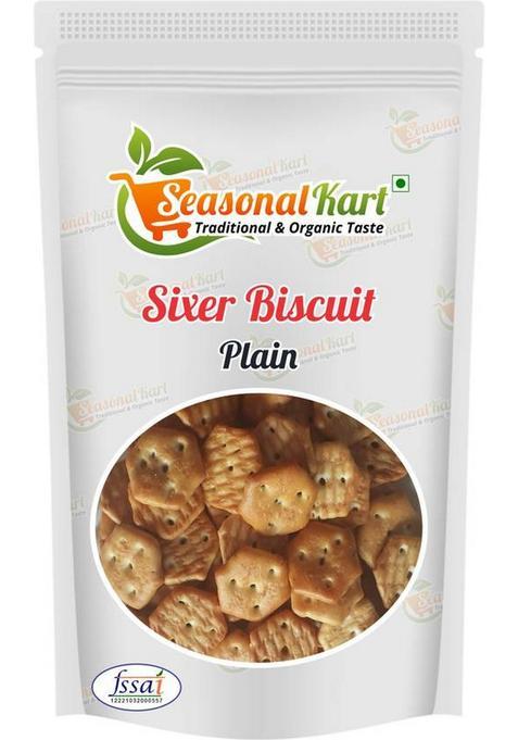 Seasonal Kart Small Salted Hexagonal Biscuits Mini Cracker Bites Chai (Tea) Time Snacks Biscuit (200 G)