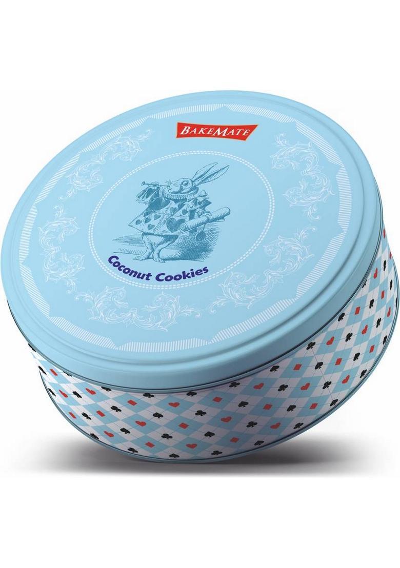 Bakemate Coconut Cookies Tin Box 340G | Festive Gift Pack Biscuit (340 G)