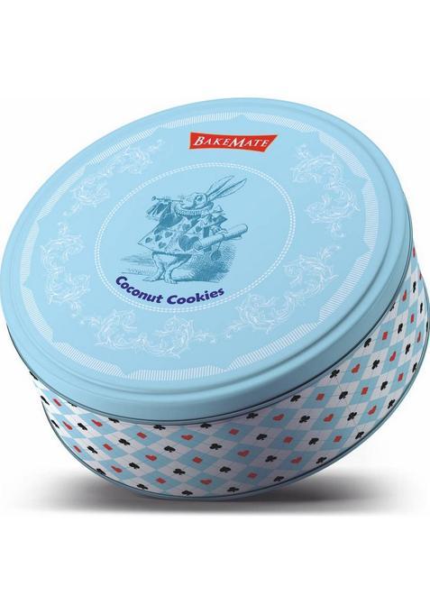 Bakemate Coconut Cookies Tin Box 340G | Festive Gift Pack Biscuit (340 G)
