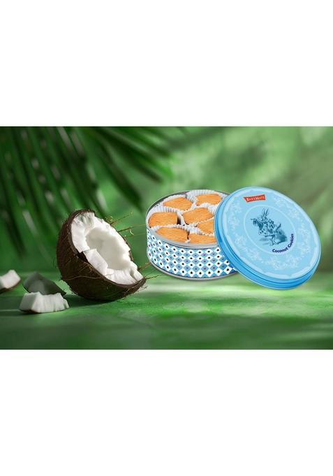 Bakemate Coconut Cookies Tin Box 340G | Festive Gift Pack Biscuit (340 G)