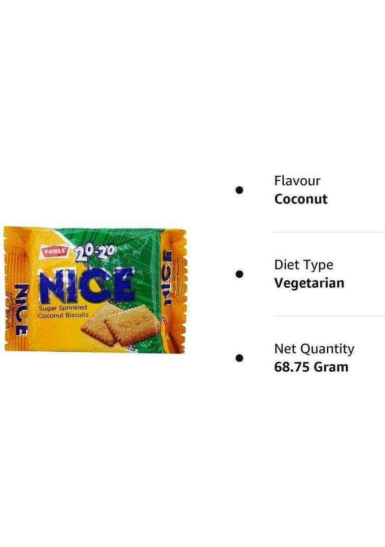 Parle 20-20 Nice Sugar Sprinkled Bakery Biscuit (500 G) - Indya
