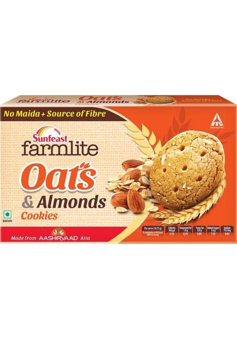 Sunfeast Farmlite Oats & Almonds Cookies Biscuit (300 G)