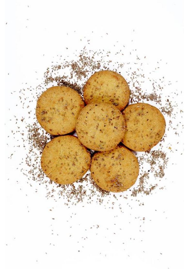 Feedsco Millet Ajwain Cookies Tasty & Healthy Snack- Natural Sweetness (Each Pack 75G) Biscuit (5 X 75 G)