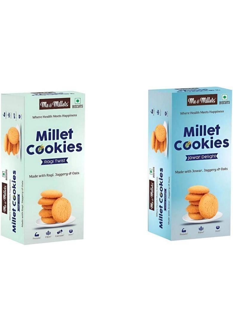 Me & Millets Combo -Jowar Delight Ragi Twist Millet Cookies