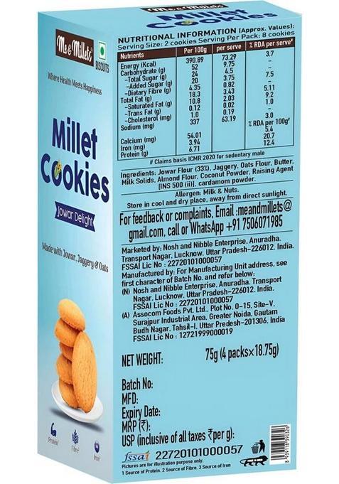 Me & Millets Combo -Jowar Delight Ragi Twist Millet Cookies
