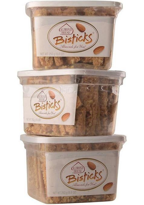 Almond House Bisticks Baked Cookies Multi Grain Biscuit (3 X 250 G)