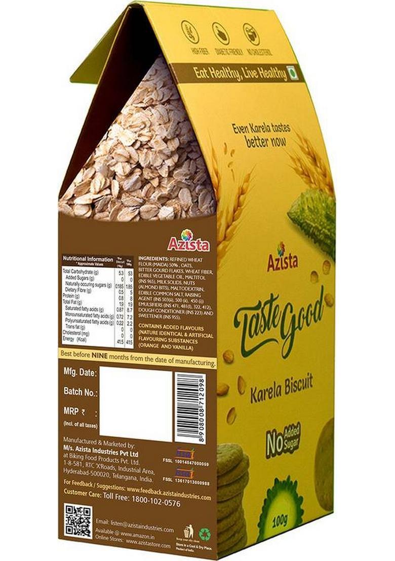 Taste Good Karela Biscuits | Sugar-Free Diabetic Friendly Digestive Biscuit (10 X 100 G)