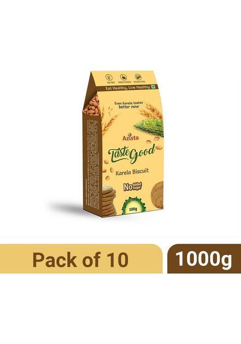 Taste Good Karela Biscuits | Sugar-Free Diabetic Friendly Digestive Biscuit (10 X 100 G)