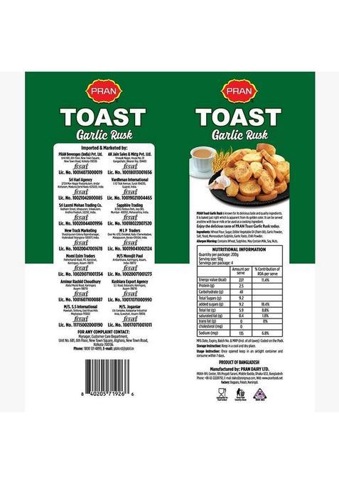 Pran Toast Garlic Rusk (200 G)