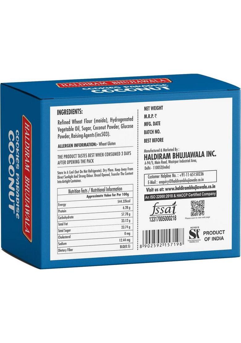 Haldiram Bhujiawala Coconut Cookie Cookies Biscuit (250 G)