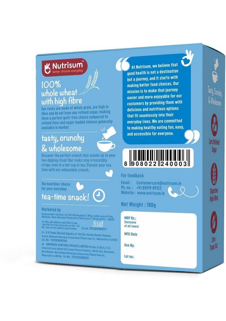 Nutrisum Whole Wheat Rusk