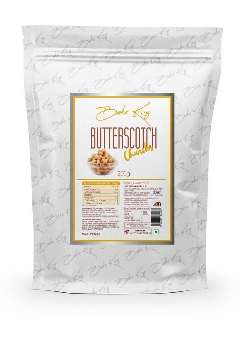 Bake King Butterscotch Chips Chunks Candy Bits, Crunchies For Cake, Ice Cream, Shakes, Pancakes, Muffins And Confections (200 Gm) Digestive Biscuit G)