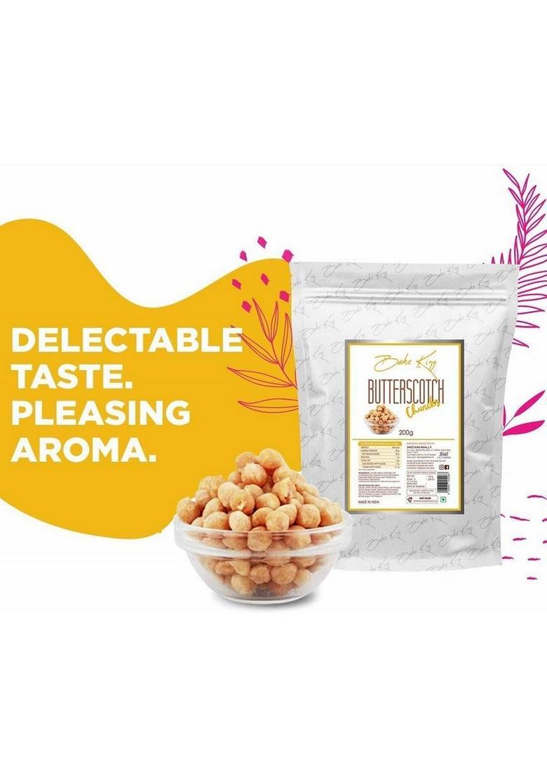 Bake King Butterscotch Chips Chunks Candy Bits, Crunchies For Cake, Ice Cream, Shakes, Pancakes, Muffins And Confections (200 Gm) Digestive Biscuit G)