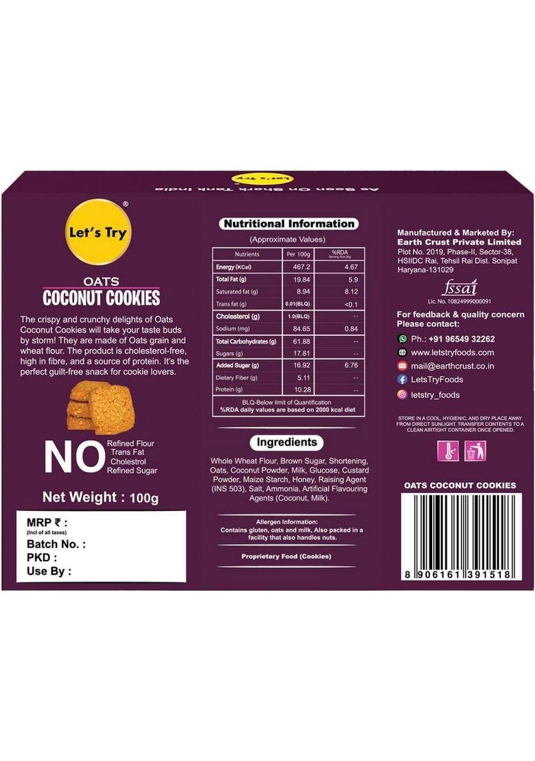 Let'S Try Oats Coconut Cookies Biscuit (100 G)