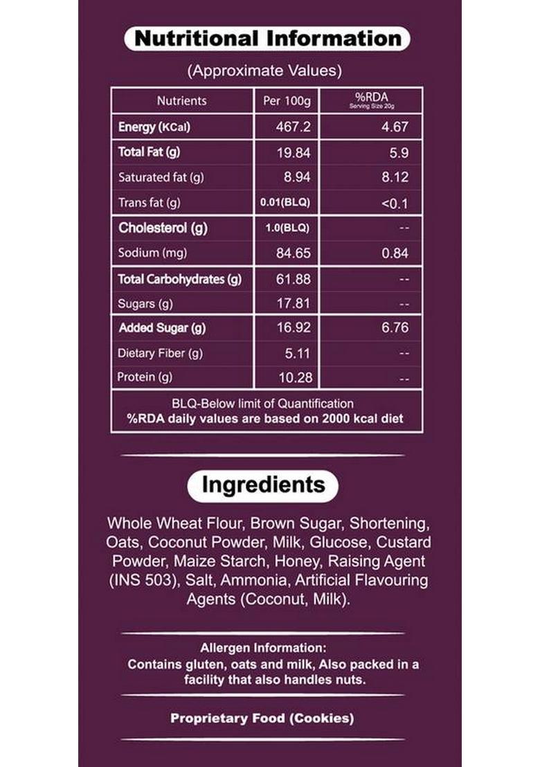 Let'S Try Oats Coconut Cookies Biscuit (100 G)