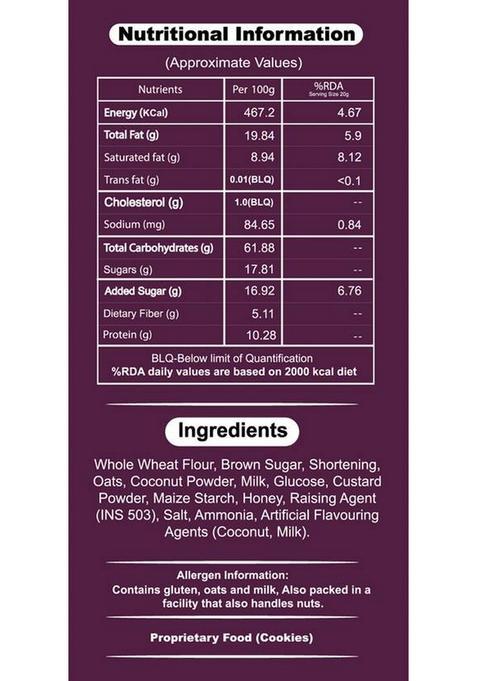 Let'S Try Oats Coconut Cookies Biscuit (100 G)