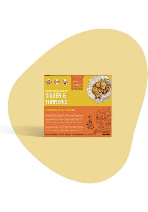 The Snack Company Healthy Multi Seed Cookies With Natural Ginger & Turmeric I 33% Nuts And Seeds Biscuit (28 X 15 G)