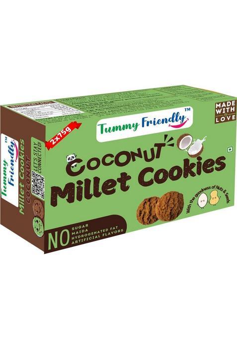Tummyfriendly Foods Ragi Millet Cookies-Coconut, Healthy Biscuits For Kids, Babies & Adults Cookies Biscuit (2 X 75 G)