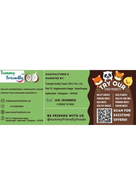 Tummyfriendly Foods Ragi Millet Cookies-Coconut, Healthy Biscuits For Kids, Babies & Adults Cookies Biscuit (2 X 75 G)