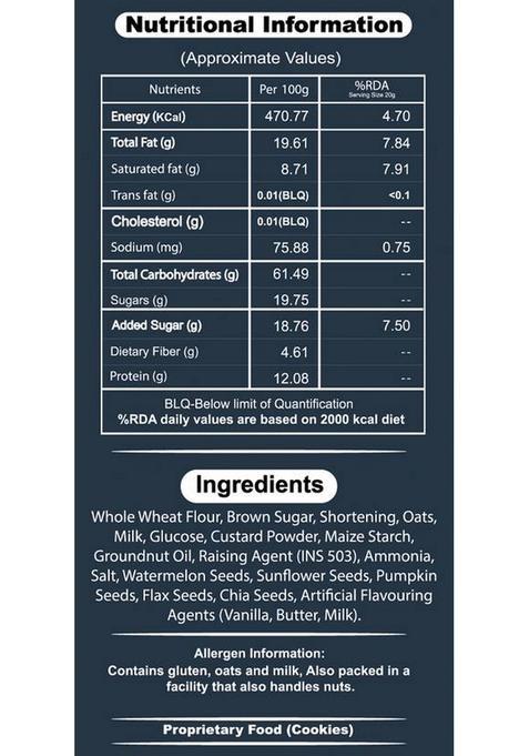 Let'S Try Oats Seeds Cookies Biscuit (100 G)