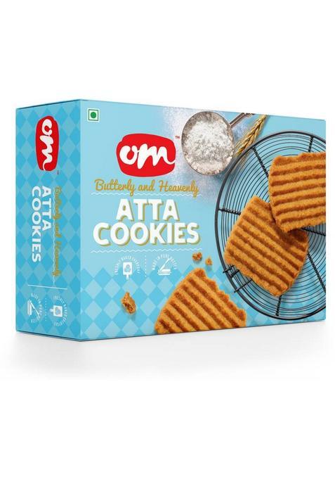 Om Sweets & Snacks Atta Cookies, Pack Of 2, 350Gm Each Cookies Biscuit (2 X 350 G)