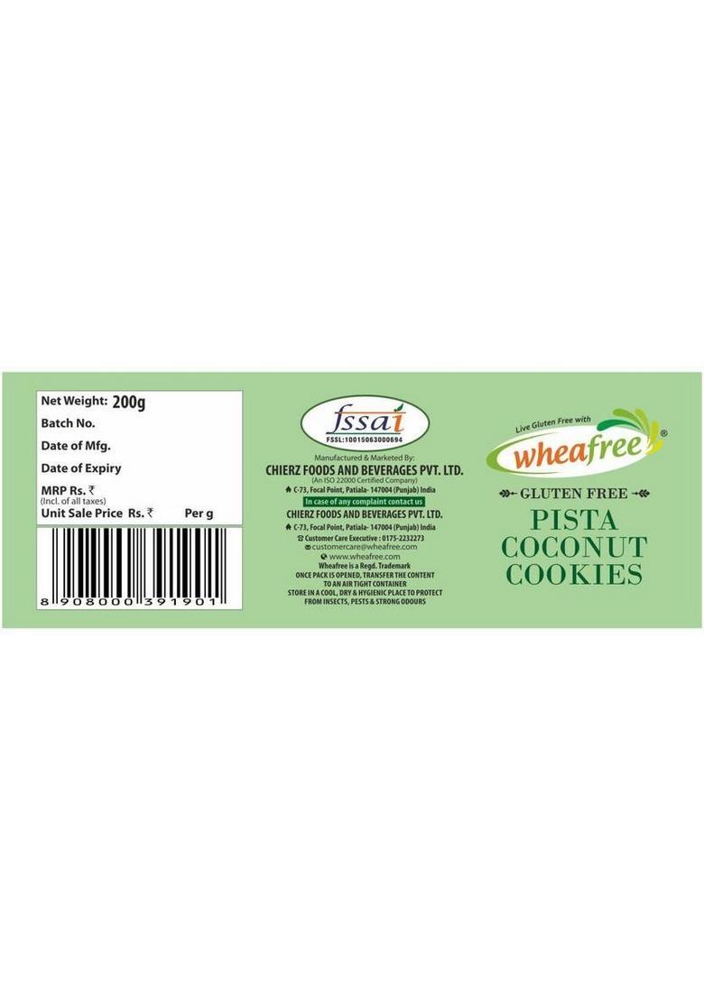 Wheafree Pista Coconut Cookies