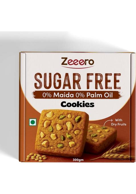 Zeeero Sugar Free Biscuits, Zero Maida, No Palm Oil, Dry Fruits Cookie Multi Grain Biscuit (300 G)