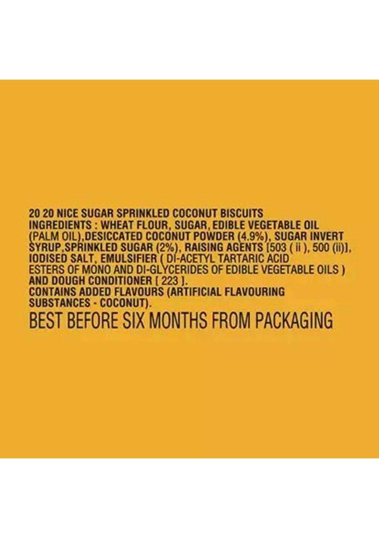 Parle 20-20 Nice Sugar Sprinkled Bakery Cookies Biscuit (400 G) - Indya