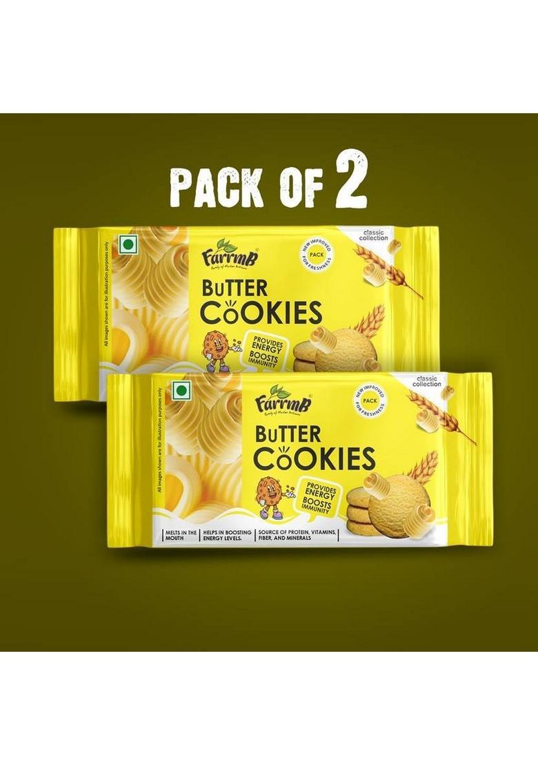 Farrmb Butter Cookies 200Gm (Pack Of 2) Biscuit (2 X 1 G)