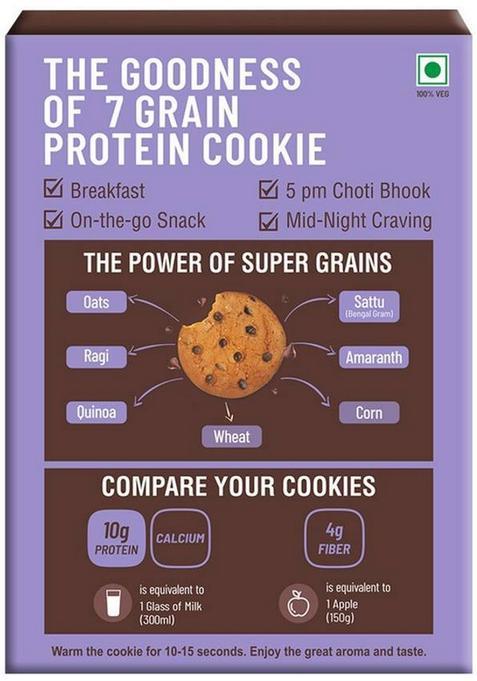 Ritebite Max No Maida Choco Chips Cookie Cookies Biscuit (6 X 55 G)