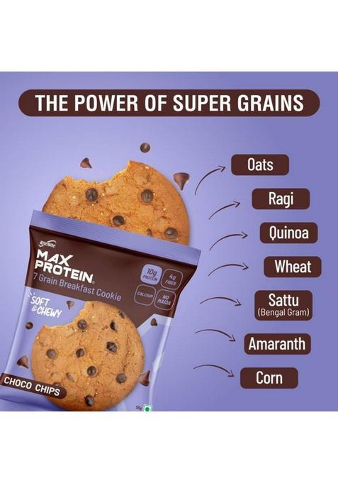 Ritebite Max No Maida Choco Chips Cookie Cookies Biscuit (6 X 55 G)