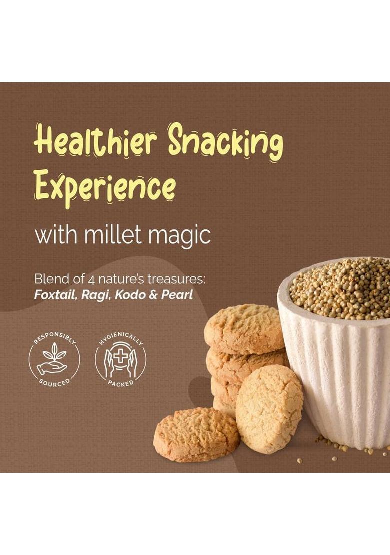Milletry Multi Millet Cookies, Nom Gmo, High Protein, Sugar Free Cookies Biscuit (405 G)