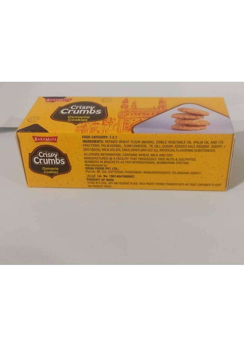 Bakemate Crispy Crumbs Osmania Cookies Pack Of 3 (225G) | Biscuit (3 X 75 G) - Indya