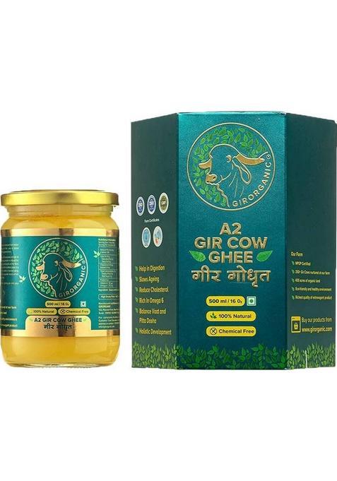 Girorganic Gir Cow Ghee 500 Ml Glass Bottle (500 Ml)