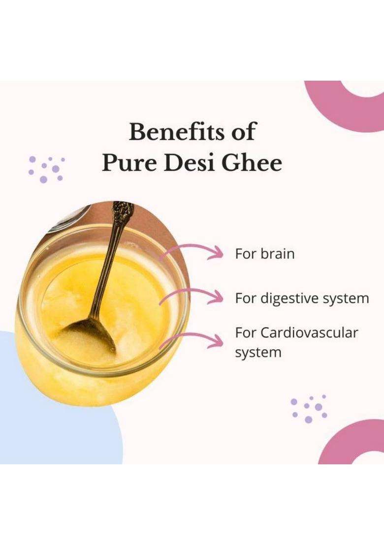 Namasya Organics A2 Desi Cow Ghee Hand-Churned, Traditional Bilona Method, Pure Glass Bottle (500 Ml) - Indya