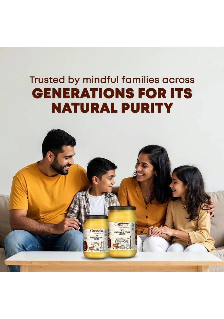 Goshala A2 Gir Cow'S Ghee Glass Bottle (500 G)