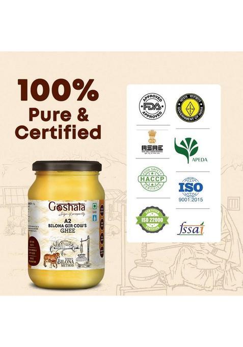 Goshala A2 Gir Cow'S Ghee Glass Bottle (500 G)