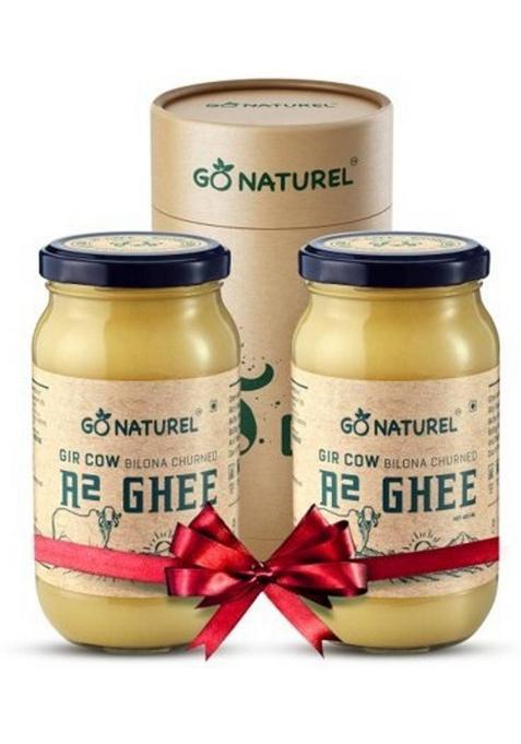 Go Naturel Gir Cow Ghee Glass Bottle (800 Ml, Pack Of 2)